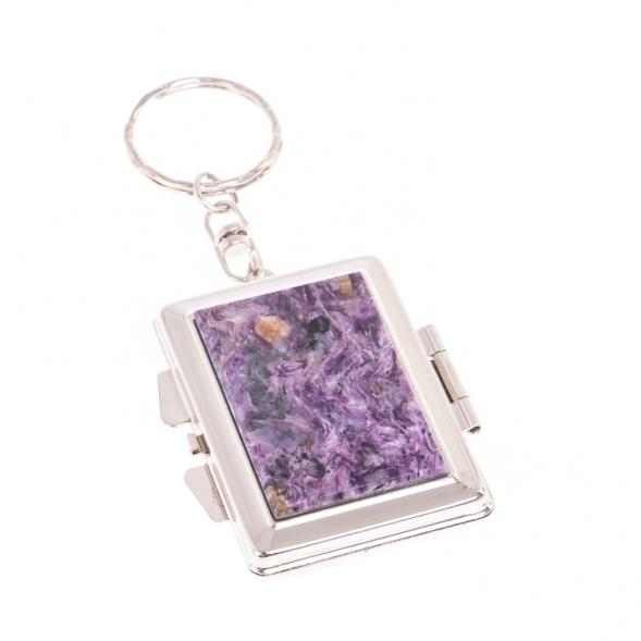 Складное зеркало брелок чароит прямоугольное 126650