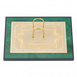 Письменный прибор из малахита &amp;quot;Георгий Победоносец&amp;quot;