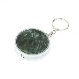 Пепельница карманная камень серафинит 5х5,5х2 см