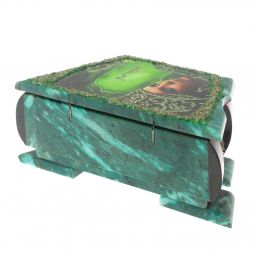 Шкатулка с иллюстрацией &amp;quot;Хозяйка медной горы&amp;quot; из змеевика 20х10х8 см