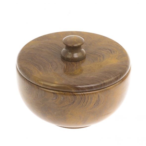 Сахарница из рифейского мрамора 11,5х11,5х8,5 см 129041