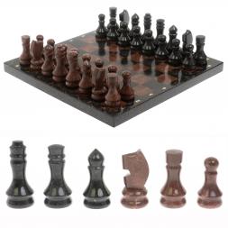 Шахматы &amp;quot; Традиционные&amp;quot; змеевик, лемезит 40х40 см