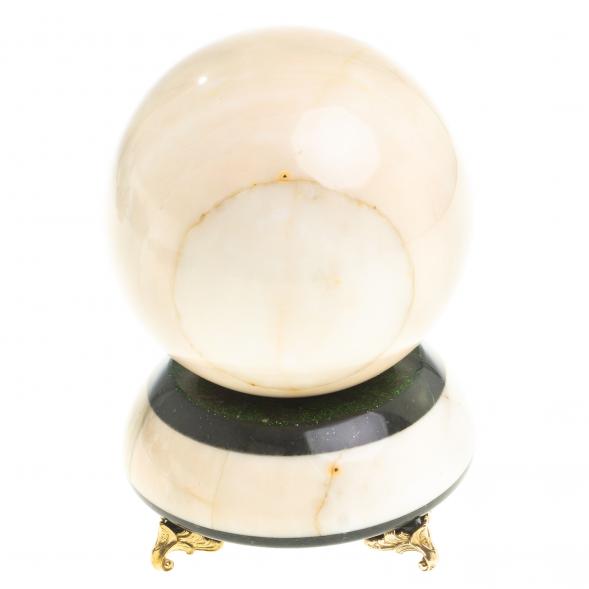 Настольные часы &amp;quot;Шар Антистресс&amp;quot; из мрамора 10,5см на подставке 123703
