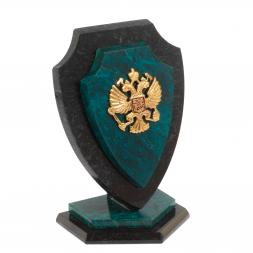 Сувенир &amp;quot;Щит с гербом России&amp;quot; камень змеевик 11х7х16 см