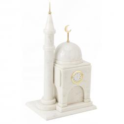 Часы &amp;quot;Мечеть&amp;quot; из белого мрамора