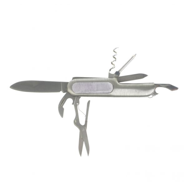 Нож мультитул складной 7 в 1 с камнем кунцит 128052