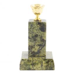 Подсвечник церковный из натурального змеевика &amp;quot;Столбик&amp;quot; 4,5х4,5х7,5 см