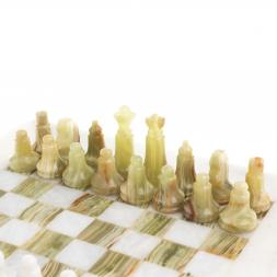 Шахматы "Сувенирные" доска 20х20 см оникс мрамор
