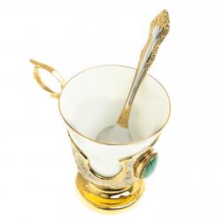 Кофейная чашка &amp;quot;Малахитовая&amp;quot; 200 мл Златоуст