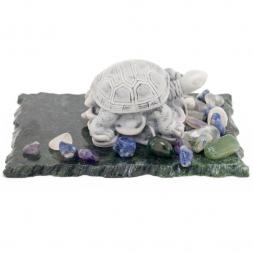 Сувенир из мрамолита &amp;quot;Черепаха на монетах&amp;quot;