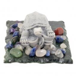 Сувенир из мрамолита &amp;quot;Черепаха на монетах&amp;quot;