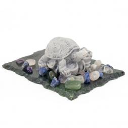 Сувенир из мрамолита &amp;quot;Черепаха на монетах&amp;quot;