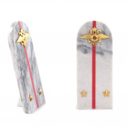 Сувенир "Погон Лейтенант МВД" камень мрамор