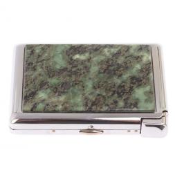 Портсигар на 20 сигарет с зажигалкой камень офит