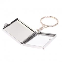 Складное зеркало брелок чароит квадратное