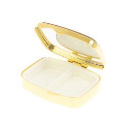 Таблетница на 2 отделения эвдиалит цвет золото