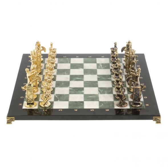 Шахматы подарочные &amp;quot;Нефтяники&amp;quot; 44х44 см шабровский змеевик мрамор 127432