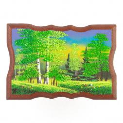 Панно прямоугольное "Летний пейзаж" 22х15 см каменная крошка