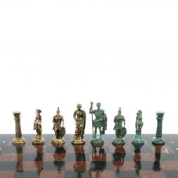 Шахматы &amp;quot;Римские войны&amp;quot; фигуры бронза / патина 44х44 см лемезит