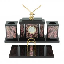 Настольный набор &amp;quot;Орел&amp;quot; из родонита