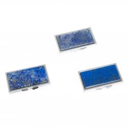 Таблетница на 7 отделений камень афганский лазурит цвет серебро