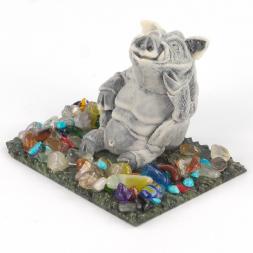 Сувенир &amp;quot;Кабан сидит&amp;quot; из мрамолита