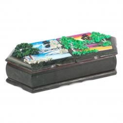 Шкатулка "Зимний и летний пейзажи" 29,5х12х8 см