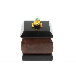 Шкатулка "Лягушка" из камня лемезит 4,5х4,5х6 см