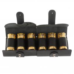 Набор стопок гильз "Лесные звери" 6 шт в кожаном патронташе Златоуст