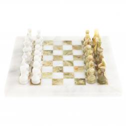 Шахматы "Битва" доска 25х25 см оникс мрамор