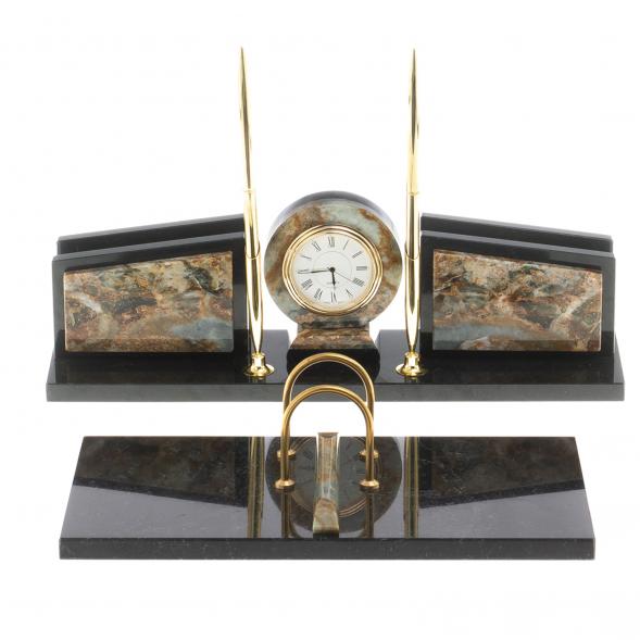 Письменный прибор &amp;quot;Фаворит&amp;quot; с календарницей офиокальцит 124553