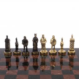 Шахматы бронзовые &amp;quot;Европейские&amp;quot; доска 32х32 см лемезит