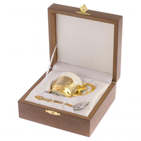 Кофейная чашка &amp;quot;Агат&amp;quot; из серого агата 80 мл Златоуст 126054