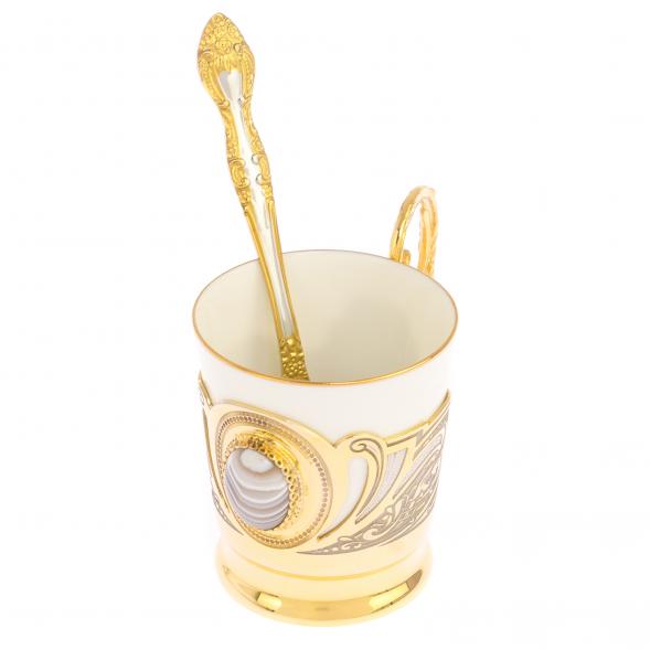 Кофейная чашка &amp;quot;Агат&amp;quot; из серого агата 80 мл Златоуст 126054