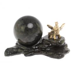 Шар 4,5 см на подставке &amp;quot;Дракон&amp;quot; из лабродарита