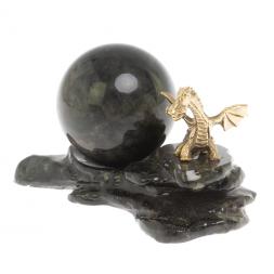 Шар 4,5 см на подставке &amp;quot;Дракон&amp;quot; из лабродарита
