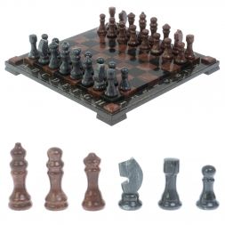 Шахматы с гравировкой &amp;quot;Турнирные&amp;quot; из лемезита 36х36 см